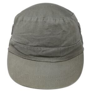 Target Army Cap Green One Size Side Button Detail Elastic Back Cotton Hat Cadet